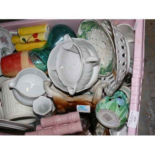 410 - LARGE BOX OF VARIOUS MIXED CHINA