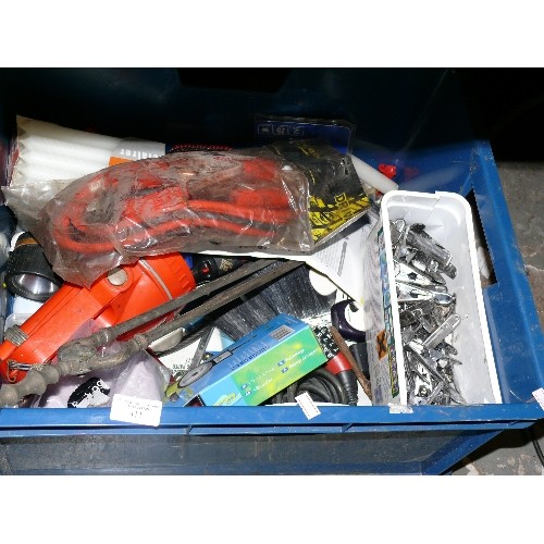 411 - LARGE BOX OF MIXED DIY, TOOLS ETC.