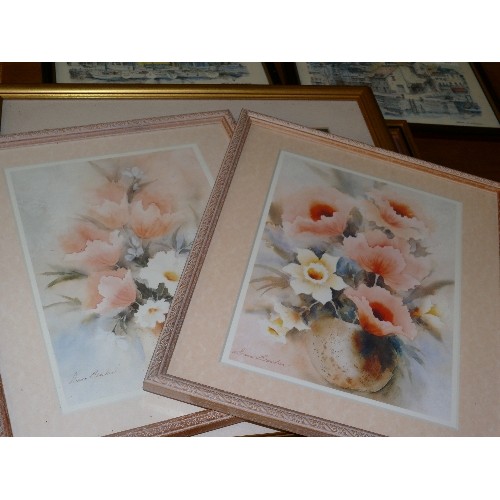 432 - SELECTION OF VARIOUS FRAMED AND GLAZED FLORAL PRINTS.