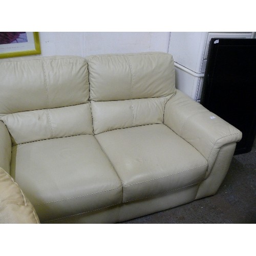 492 - FAUX LEATHER TWO SEATER SOFA