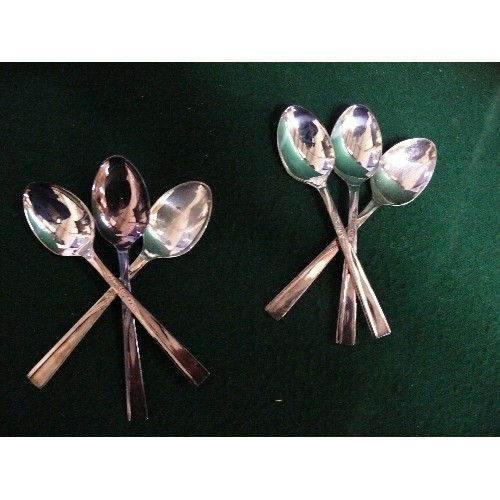 4A - BOXED SET SIX VINERS TEA SPOONS.