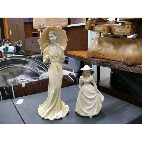 296 - A VERY NICE FIGURINE OF A GIRL BY REGAL COLLECTION PLUS A FURTHER FIGURINE OF A LADY.