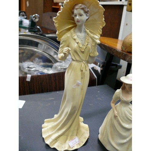 296 - A VERY NICE FIGURINE OF A GIRL BY REGAL COLLECTION PLUS A FURTHER FIGURINE OF A LADY.