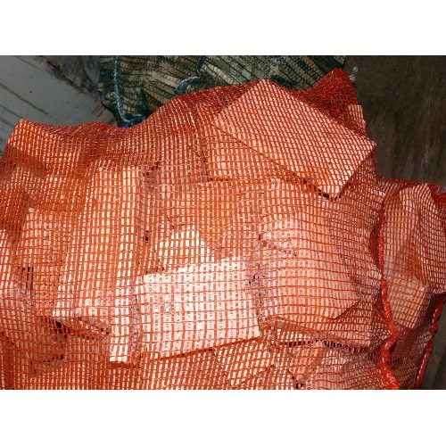 401B - TWO ORANGE NETS FIREWOOD OFFCUTS