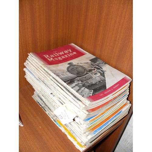 169 - Large quantity of 1950's editions of The Railway Magazine.