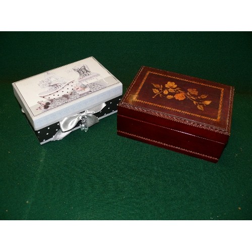 74 - TWO JEWELLERY BOXES