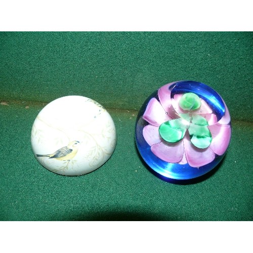 78 - TWO DECORATIVE PAPERWEIGHTS