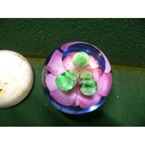 78 - TWO DECORATIVE PAPERWEIGHTS