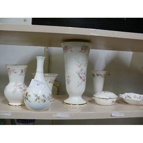 87 - COLLECTION OF DECORATIVE WEDGWOOD VASES AND TRINKET POTS