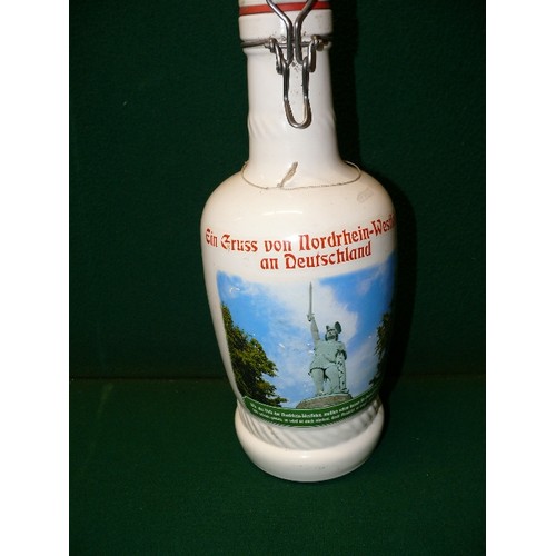 109 - LARGE CERAMIC GERMAN DECANTER BOTTLE