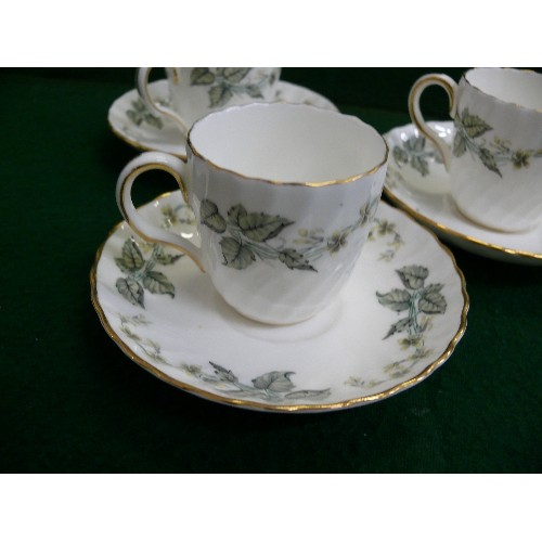 135 - SET OF SIX MINTON CUPS AND SAUCERS 'GREENWICH'