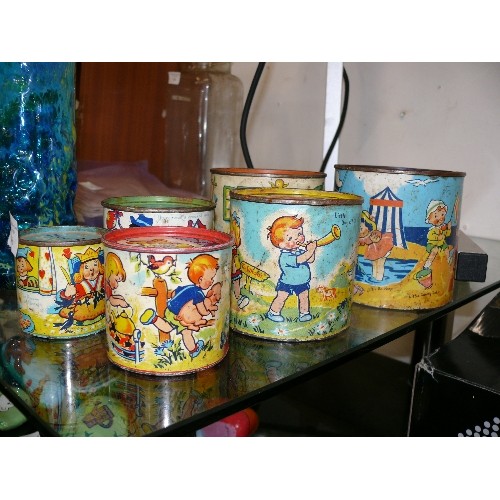 146 - CHAD VALLEY WEE-KIN SET OF SIX VINTAGE STACKING TINS