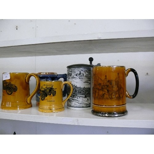 138 - COLLECTION OF VARIOUS TANKARDS INCLUDING WADE