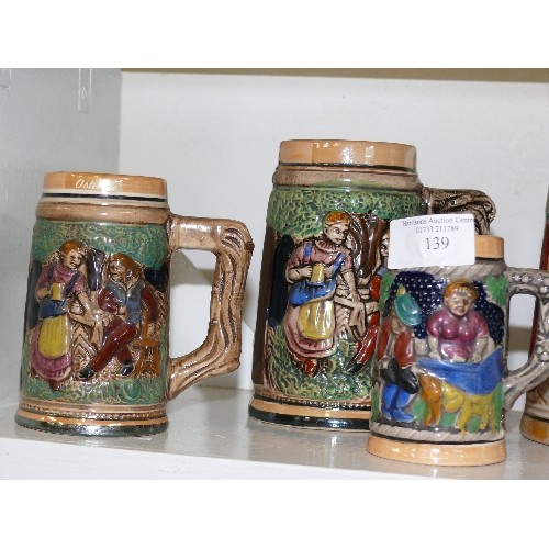 139 - COLLECTION OF VARIOUS GERMAN STEINS