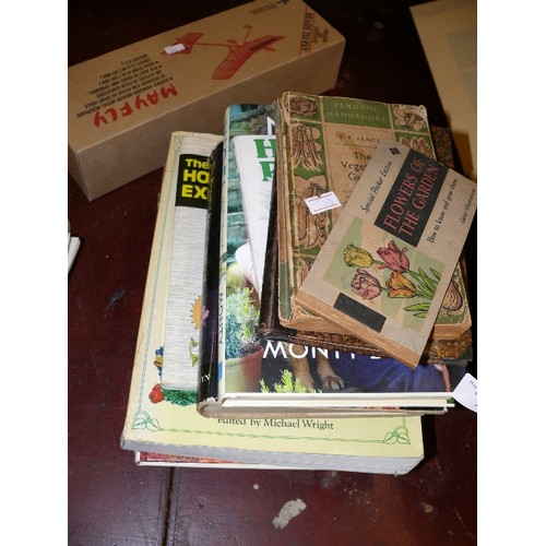 202 - SELECTION OF GARDENING BOOKS INCLUDING A VINTAGE COPY OF FLOWERS OF THE GARDEN AND THE VEGETABLE GAR... 