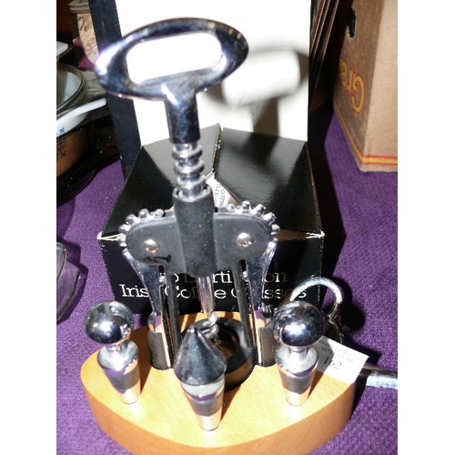 162 - IRISH COFFEE SET PLUS BOTTLE OPENER SET