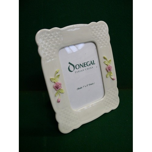 171 - PRETTY FLORAL CERAMIC PICTURE FRAME BY DONEGAL PARIAN CHINA