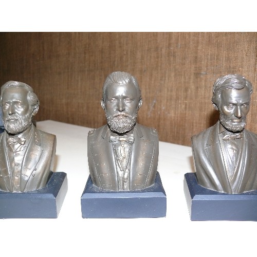 5 - AMERICAN CIVIL WAR INTEREST. COLLECTORS ITEMS INCLUDING BRONZE EFFECT BUSTS OF GRANT, LEE & LINCOLN,... 