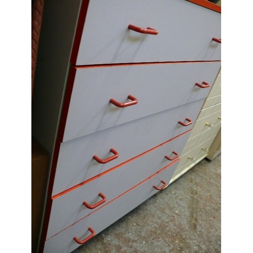 338 - LARGE FIVE DRAWER CHEST OF DRAWERS