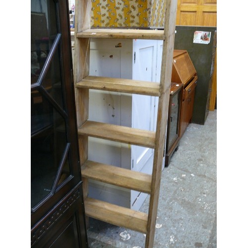 344 - LARGE PINE VINTAGE LADDER