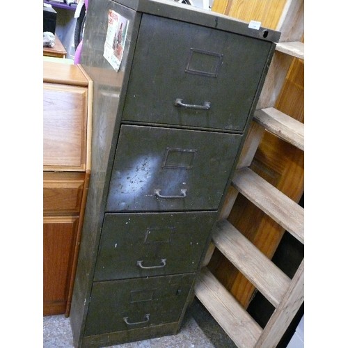 348 - LARGE VINTAGE METAL FILING CABINET