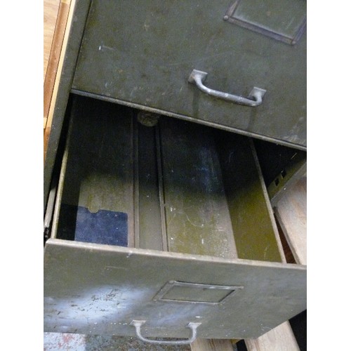 348 - LARGE VINTAGE METAL FILING CABINET