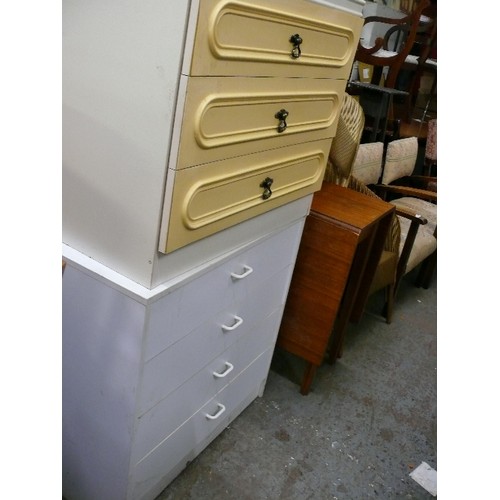 366 - TWO WHITE CHESTS OF DRAWERS