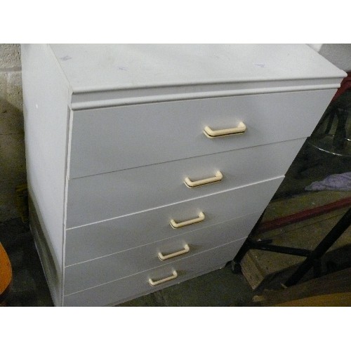 370 - LARGE WHITE CHEST OF DRAWERS