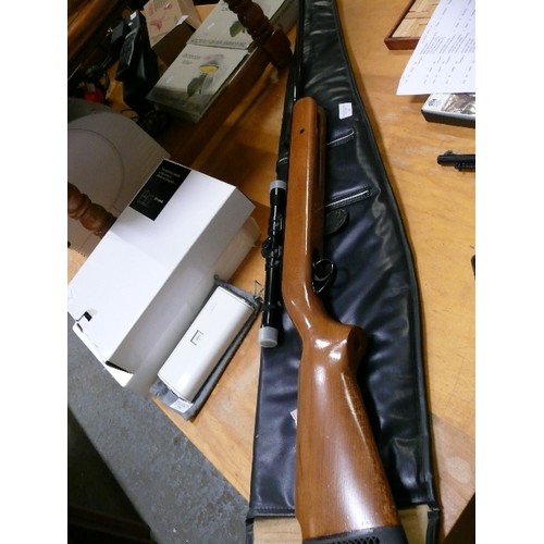 238 - BSA GUNS LIMITED, ENGLAND AIR RIFLE .22 WITH SCOPE AND CARRY CASE.