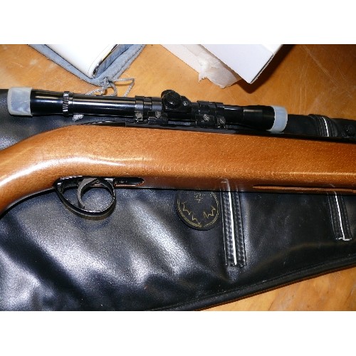 238 - BSA GUNS LIMITED, ENGLAND AIR RIFLE .22 WITH SCOPE AND CARRY CASE.