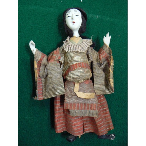 263 - PAIR OF EARLY 20TH CENTURY CHINESE OPERA THEATRE DOLLS , PROBABLY DEPICTING EMPEROR AND EMPRESS - 23... 