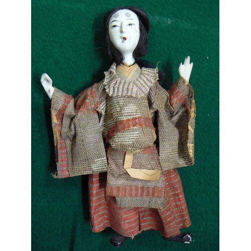 263 - PAIR OF EARLY 20TH CENTURY CHINESE OPERA THEATRE DOLLS , PROBABLY DEPICTING EMPEROR AND EMPRESS - 23... 