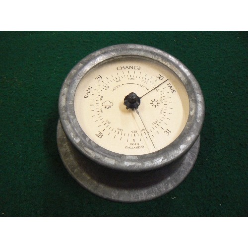 276 - GALVANISED BAROMETER