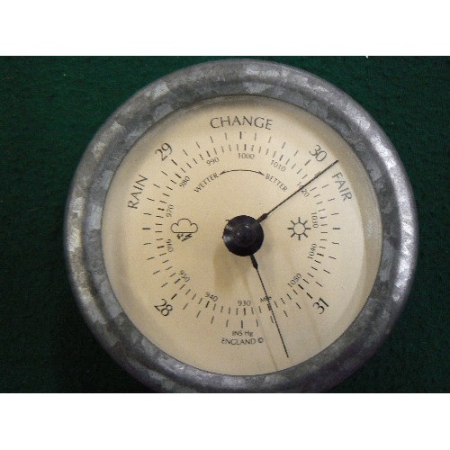 276 - GALVANISED BAROMETER