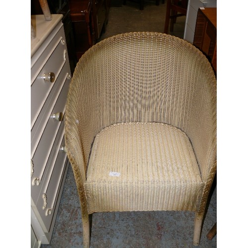 410 - LLOYD LOOM LUSTY CHAIR WITH LABEL IN CREAM