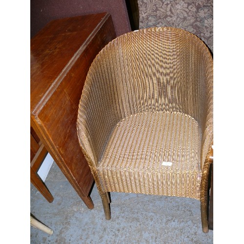 411 - LLOYD LOOM LUSTY CHAIR WITH LABEL IN GOLD