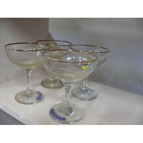 74 - SET OF FOUR RETRO BABYCHAM GLASSES