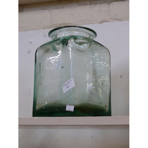 83 - LARGE GREEN GLASS TERRARIUM