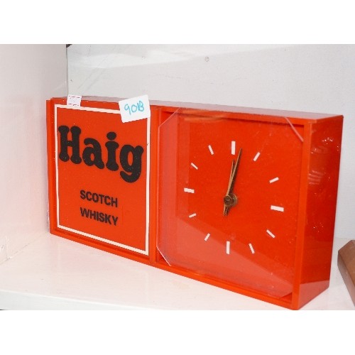 90B - HAIG SCOTCH WHISKY ADVERTISING CLOCK