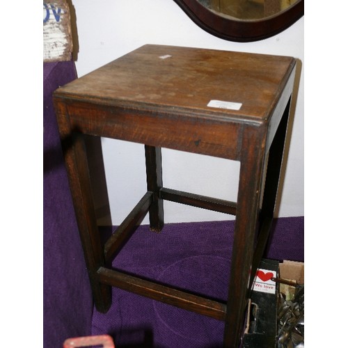 106 - VINTAGE WOODEN STOOL.