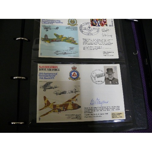 61 - FOLDER OF RAF THEMED FIRST DAY COVERS PLUS A 40TH ANNIVERSARY OF QUEEN ELIZABETH'S ACCESSION TO THE ... 