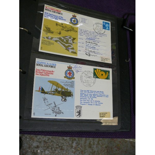 61 - FOLDER OF RAF THEMED FIRST DAY COVERS PLUS A 40TH ANNIVERSARY OF QUEEN ELIZABETH'S ACCESSION TO THE ... 