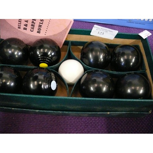 123 - BOXED SET OF B&A CARPET BOWLS