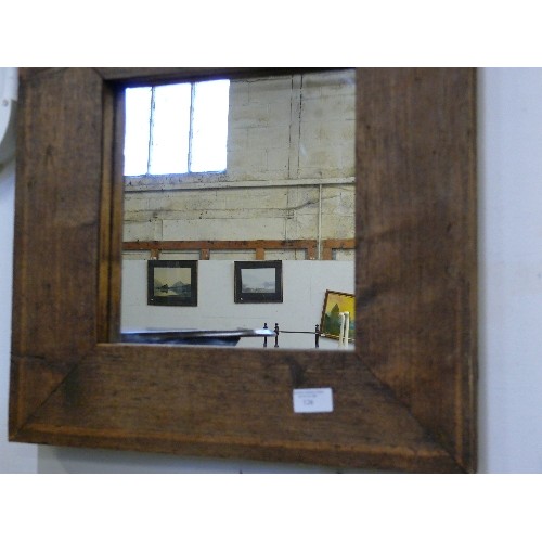 126 - WOODEN FRAMED WALL MIRROR