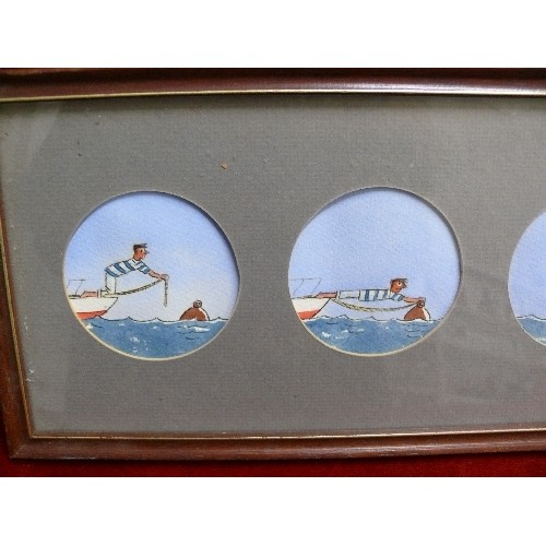 98 - FRAMED AND GLAZED WATERCOLOUR SET BY 'GUY' BLAKENEY NORFOLK.