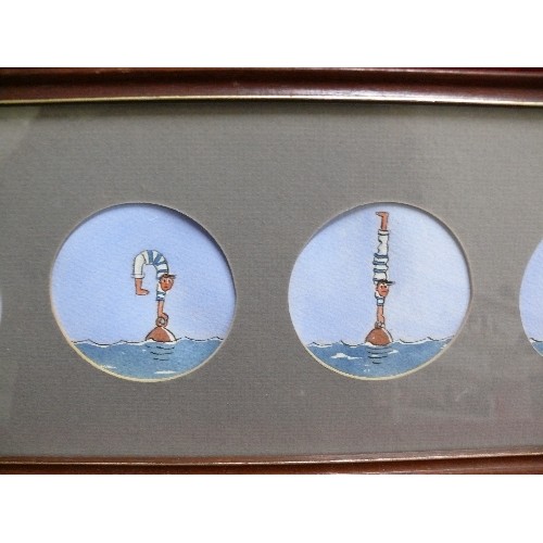 98 - FRAMED AND GLAZED WATERCOLOUR SET BY 'GUY' BLAKENEY NORFOLK.