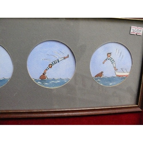 98 - FRAMED AND GLAZED WATERCOLOUR SET BY 'GUY' BLAKENEY NORFOLK.