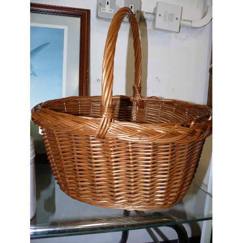 131 - GOOD QUALITY WICKER BASKET