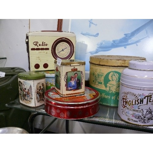 133 - COLLECTION OF SEVEN VINTAGE ADVERTISING TINS.