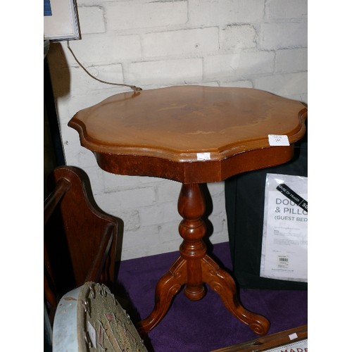 155 - DECORATIVE WOODEN INLAID TABLE